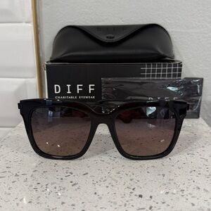 DIFF EYEWEAR BELLA Black Gray Polarized Women's Sunglasses Resortwear Beach New